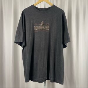 Bloodline 2X XXL High Roller Graphic Shirt Charcoal Grey Flame Grunge Skate